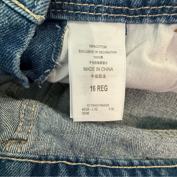 Levi's Shortall Size 16 Reg‎ Denim Medium Wash - Picture 5 of 5